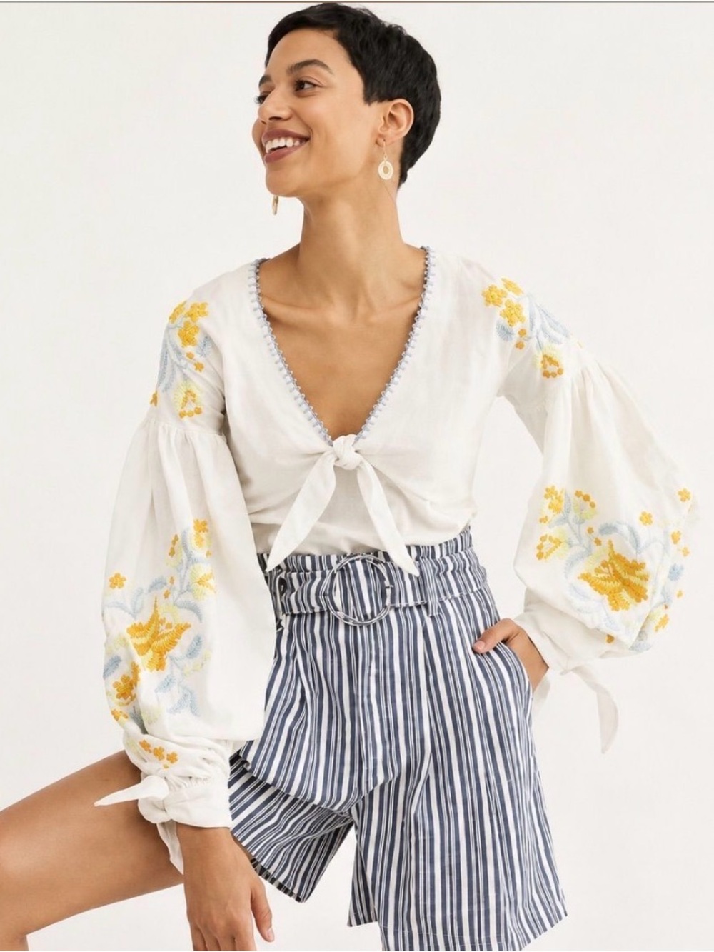 Free People Boho crocheted top